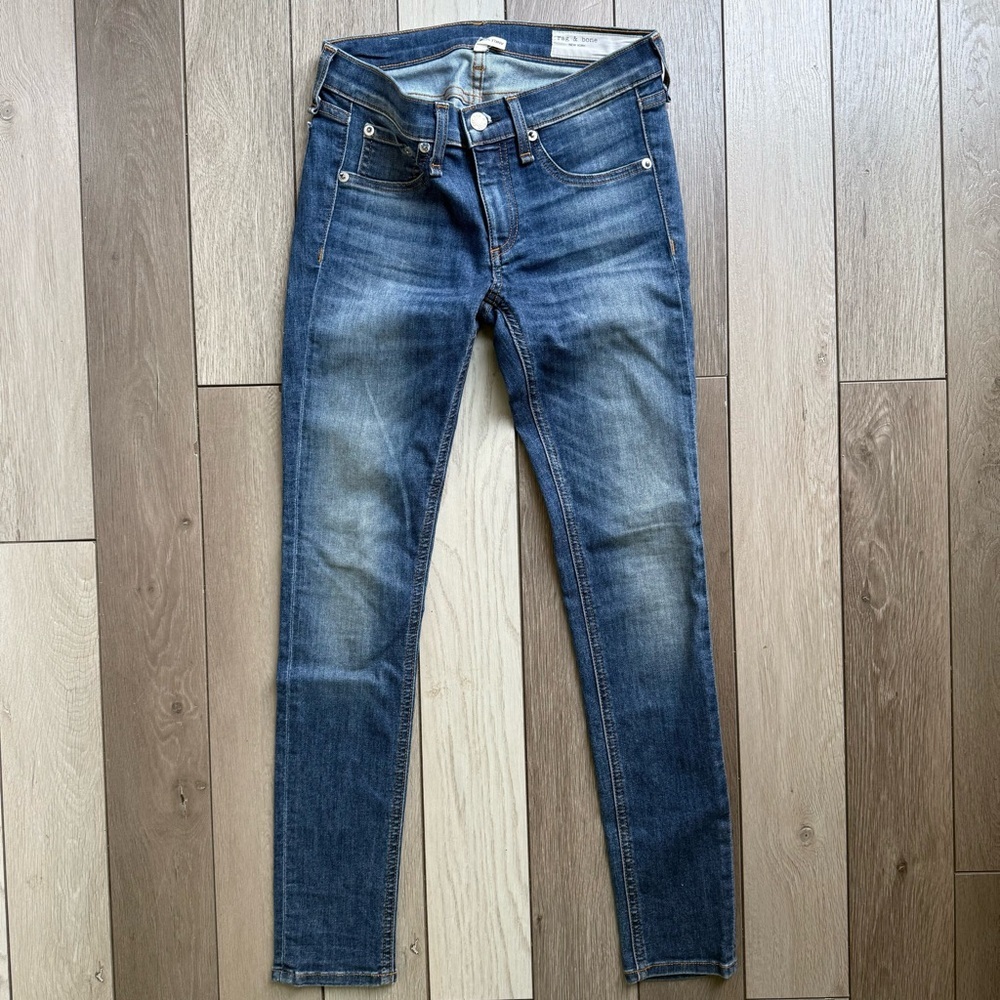 rag & bone Dark Blue Skinny Jeans - Picture 2 of 5